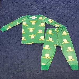 Star Wars Grogu (baby yoda) hanna andersson pajama set, 2T